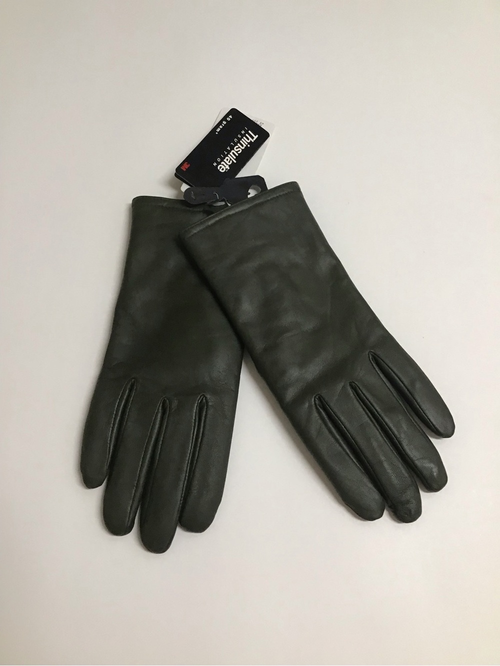 Thinsulate Green Leather Gloves Women XL Green 3M Insulated SOFT Classic Tag NEW - Picture 8 of 10